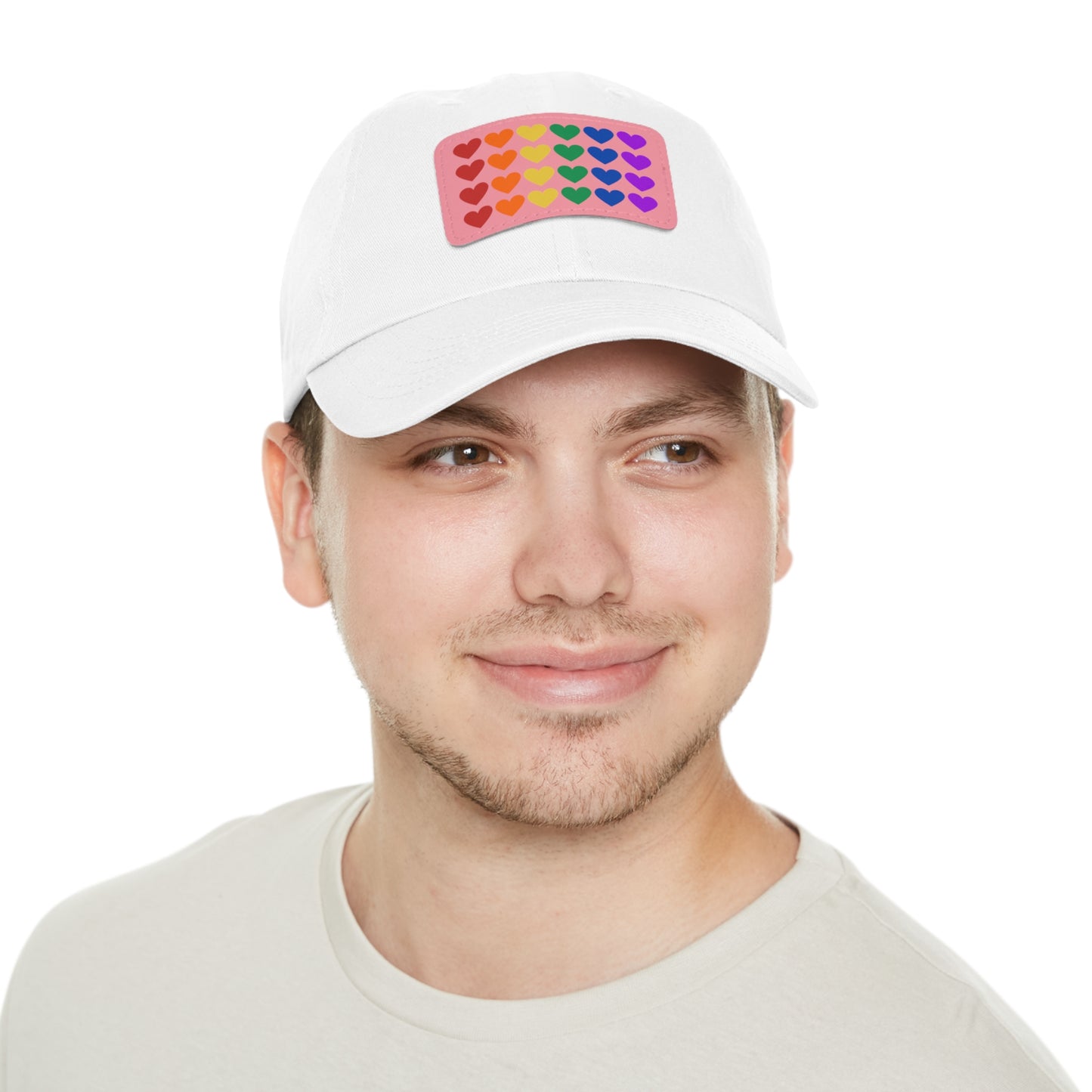 Rainbow Hearts - Adjustable Baseball Cap (4-Rows Design)