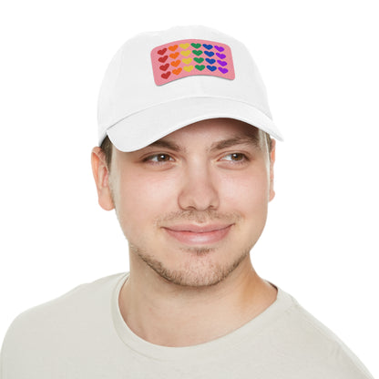 Rainbow Hearts - Adjustable Baseball Cap (4-Rows Design)