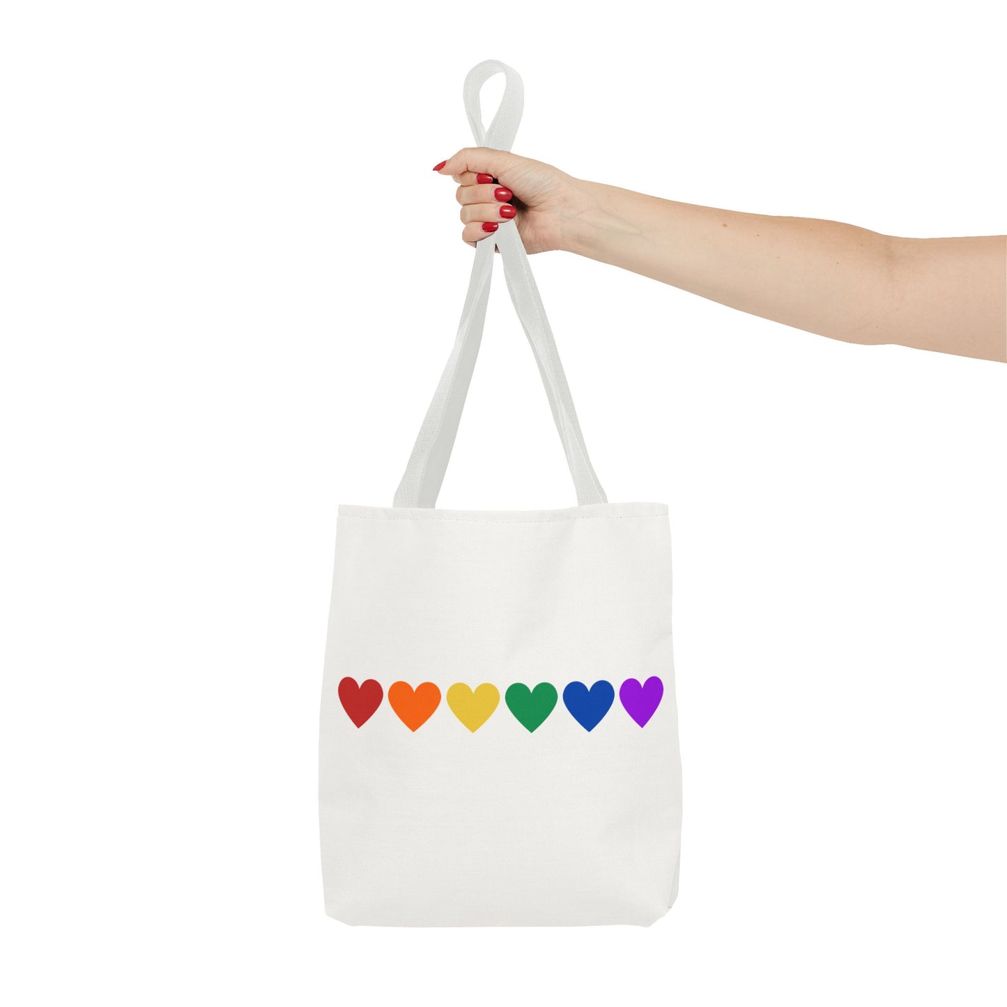 Rainbow Hearts Tote Bag (Single Row) - Only Hearts Collection
