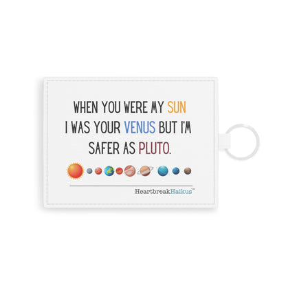 Safer as Pluto Haiku - Saffiano Leather Card Holder