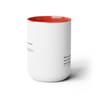 Medusa and Your Daddy Haiku - Text-Only, Two-Tone, Coffee Mug, 15oz  #Medusa #Characters #Heartbreak #Divorce #Breakup