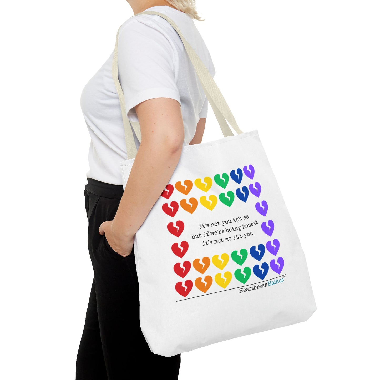It's Not You/Me Haiku - Tote Bag (Rainbow Hearts Collection)