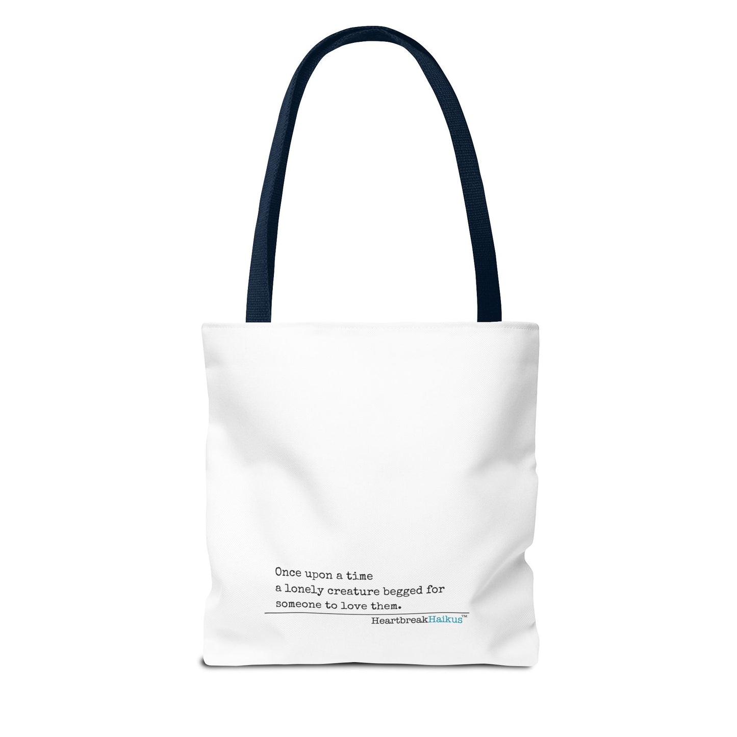 A Lonely Creature Begged Frankenstein Haiku - Tote Bag (Dual-sided print in Snow White)