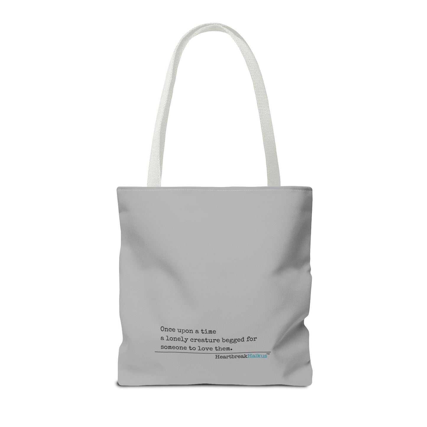 A Lonely Creature Begged Frankenstein Haiku - Tote Bag (Dual-sided print in light grey)