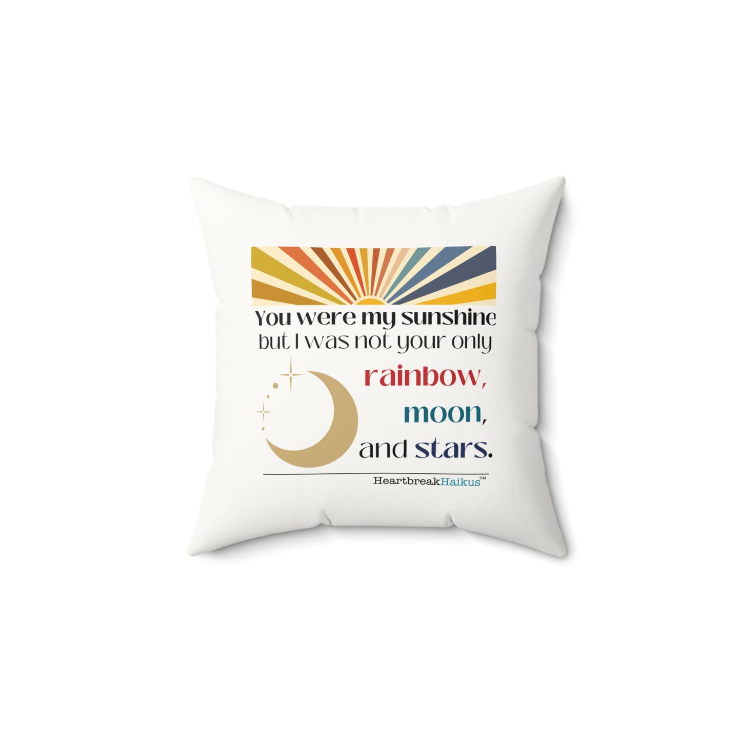 You Were My Sunshine Haiku - Faux Suede Square Pillow