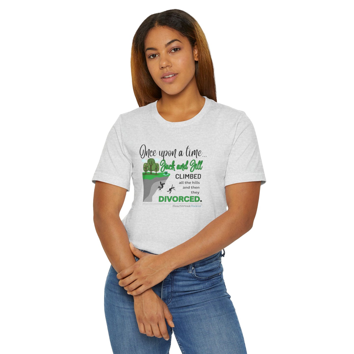Jack and Jill Divorced Haiku - Lightweight Jersey T-Shirt
