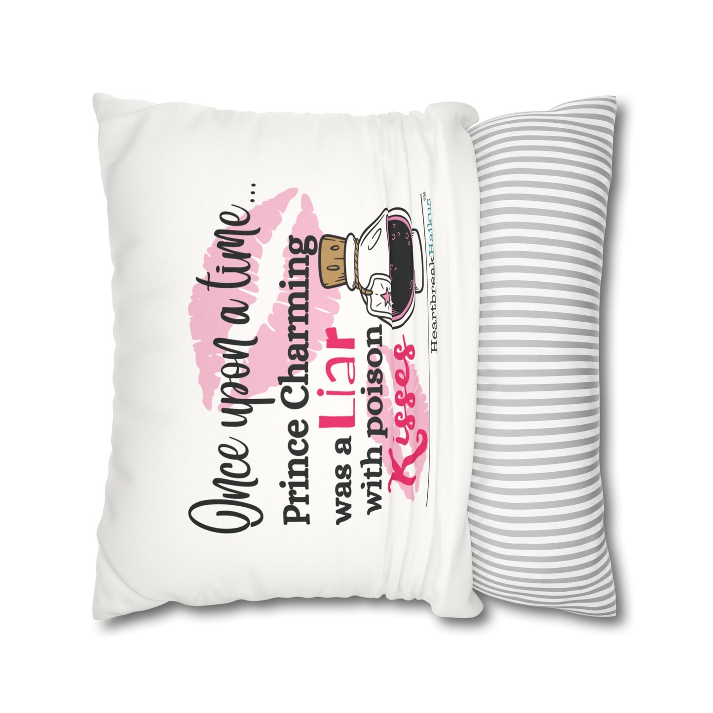 Prince Charming's Poison Kisses - Faux Suede Square Pillowcase