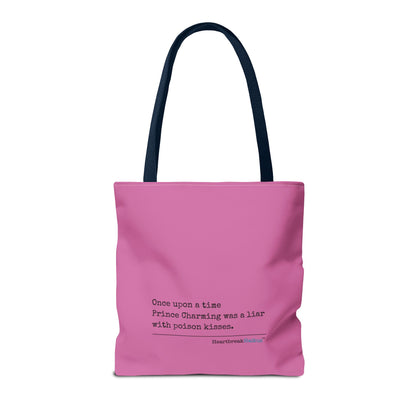 Prince Charming's Poison Kisses Haiku - Tote Bag (Dual-sided print in Candy Pink)