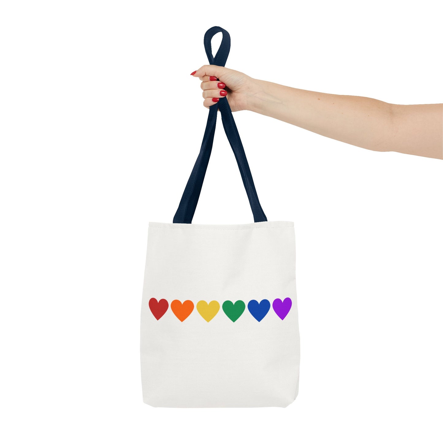 Rainbow Hearts Tote Bag (Single Row) - Only Hearts Collection