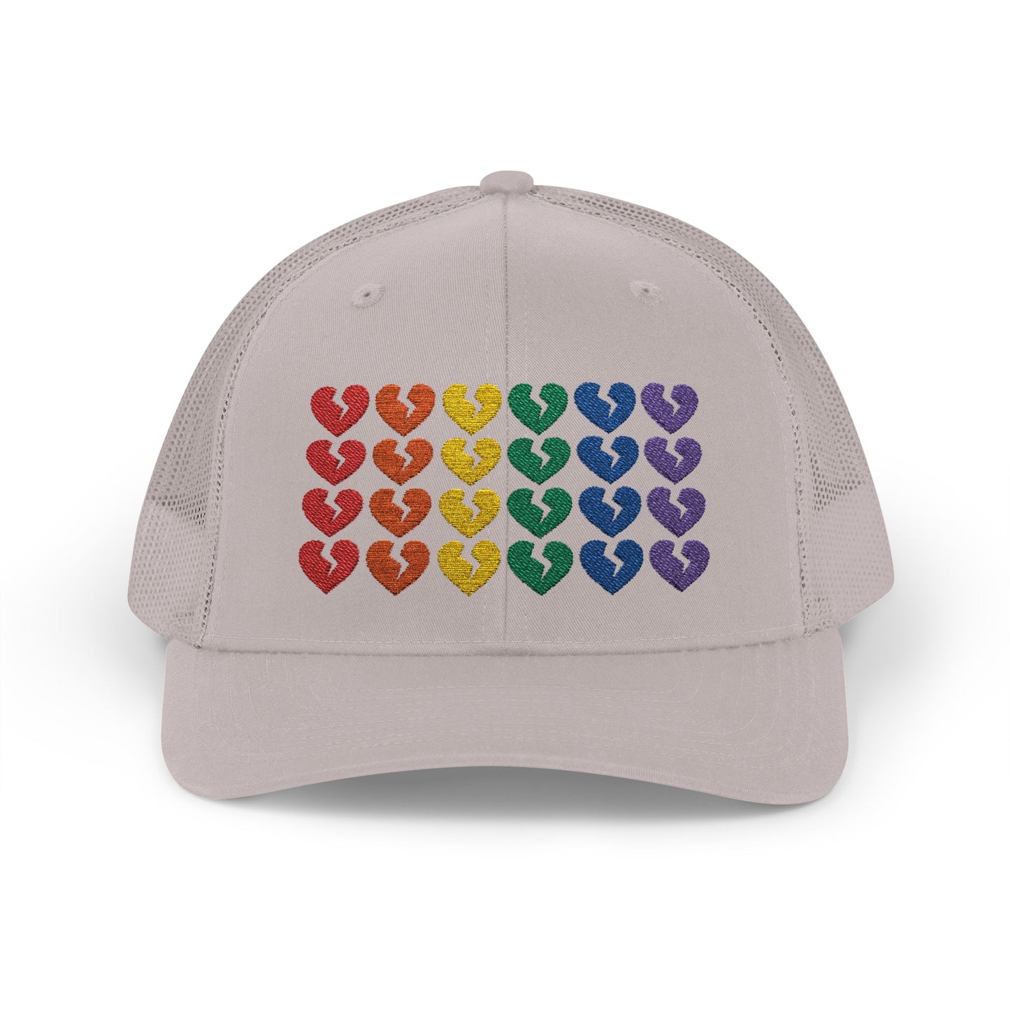 Rainbow Heartbreak Collection - Embroidered Trucker Hat (Only Hearts Collection)