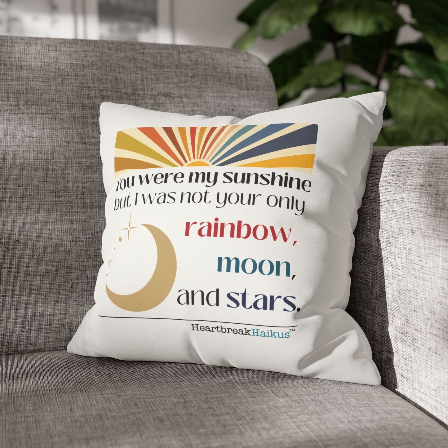 You Were My Sunshine Haiku - Faux Suede Square Pillowcase