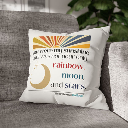 You Were My Sunshine Haiku - Faux Suede Square Pillowcase