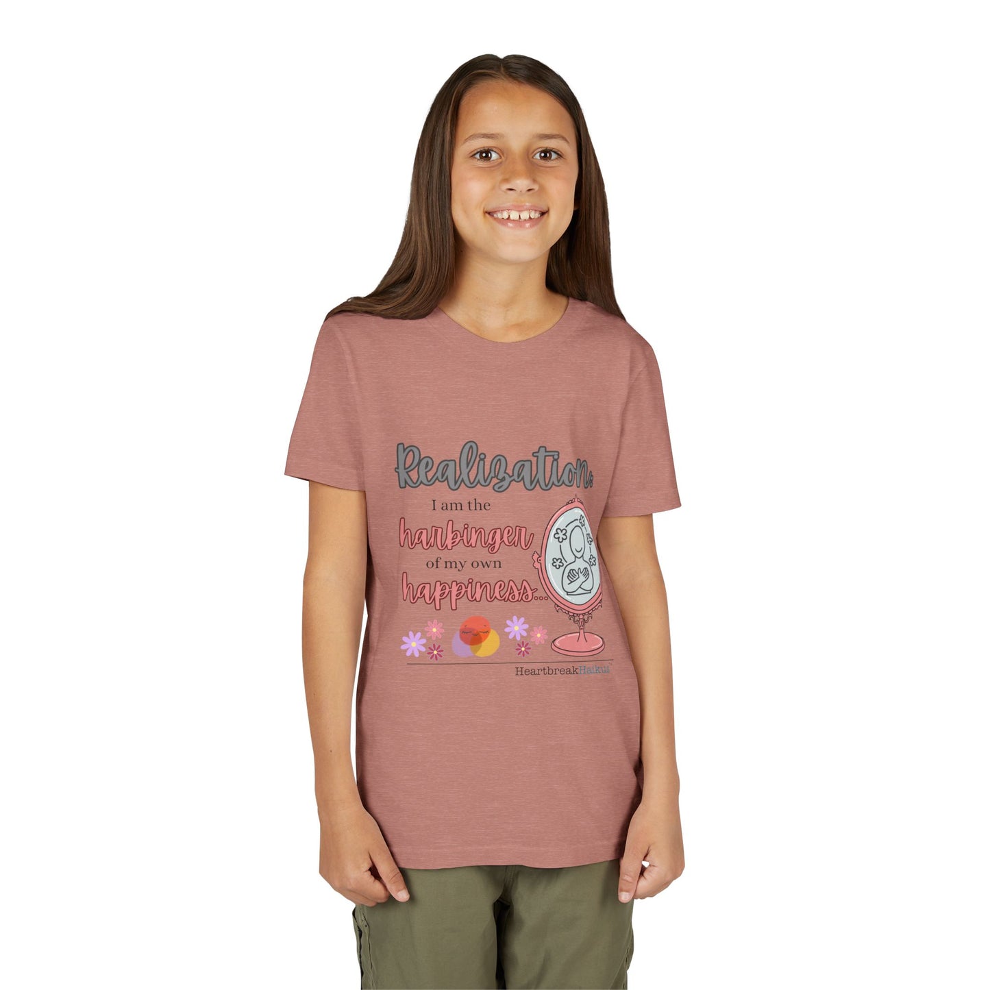 Harbinger of Happiness Haiku - Youth Medium-Weight Happiness Tee