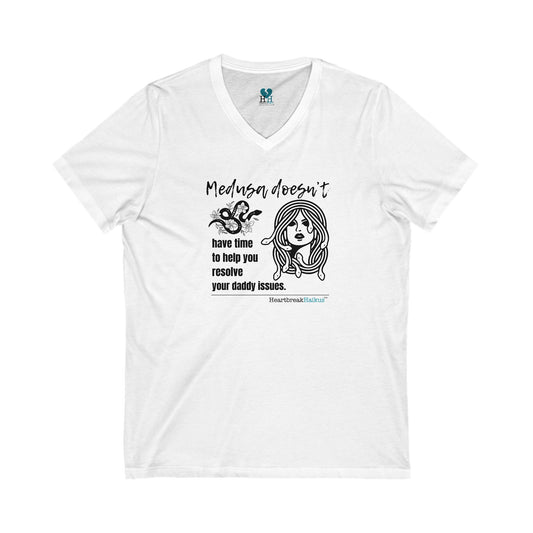 Medusa and Your Daddy Haiku - Jersey Short Sleeve V-Neck Tee