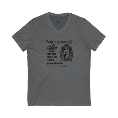 Medusa and Your Daddy Haiku - Jersey Short Sleeve V-Neck Tee