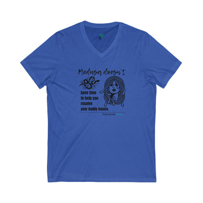 Medusa and Your Daddy Haiku - Jersey Short Sleeve V-Neck Tee