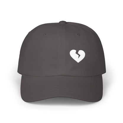 Solo Broken Heart (in White) - Classic Adjustable Cap (Only Hearts Collection)