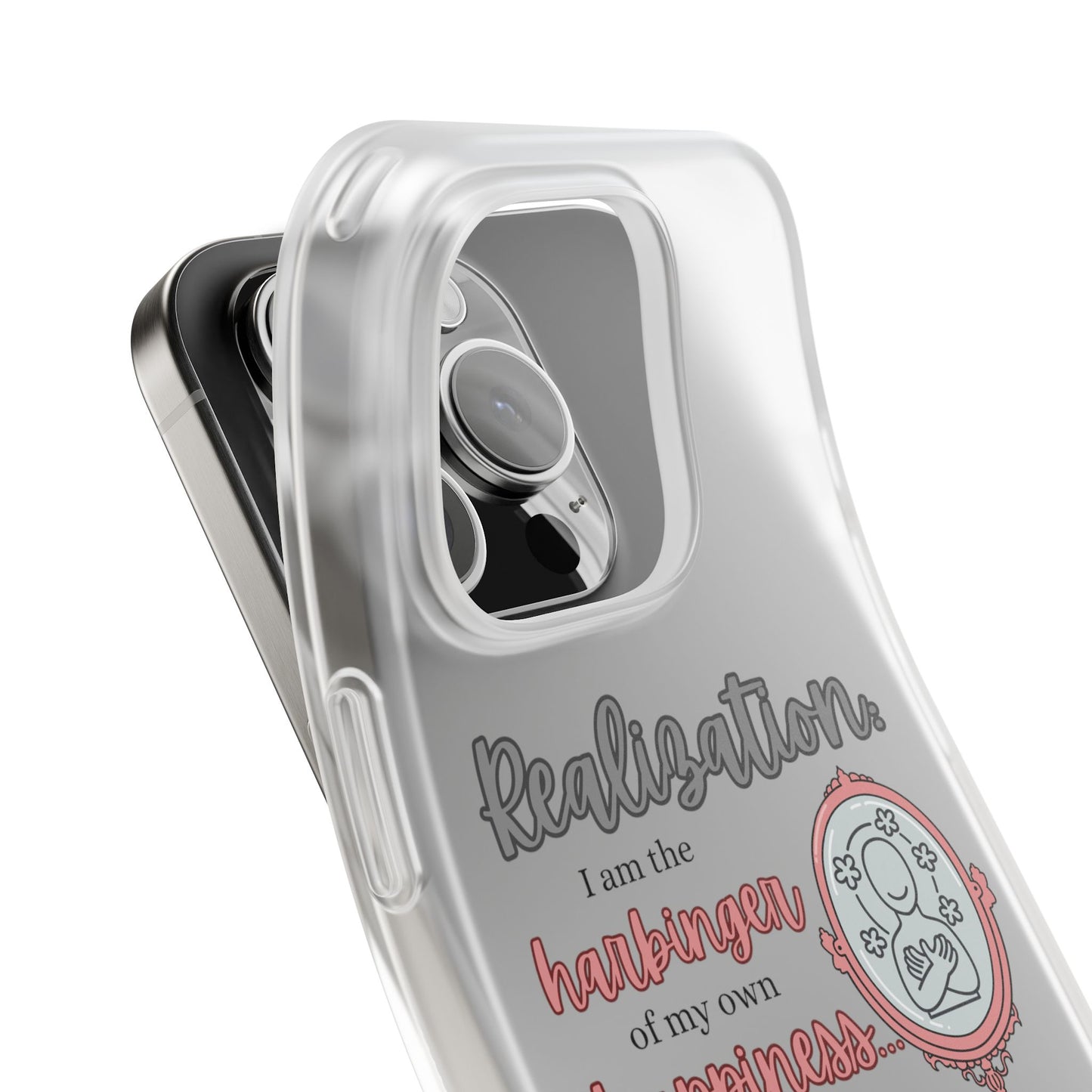 Harbinger of Happiness Haiku - Semi-Transparent Flexible iPhone Case
