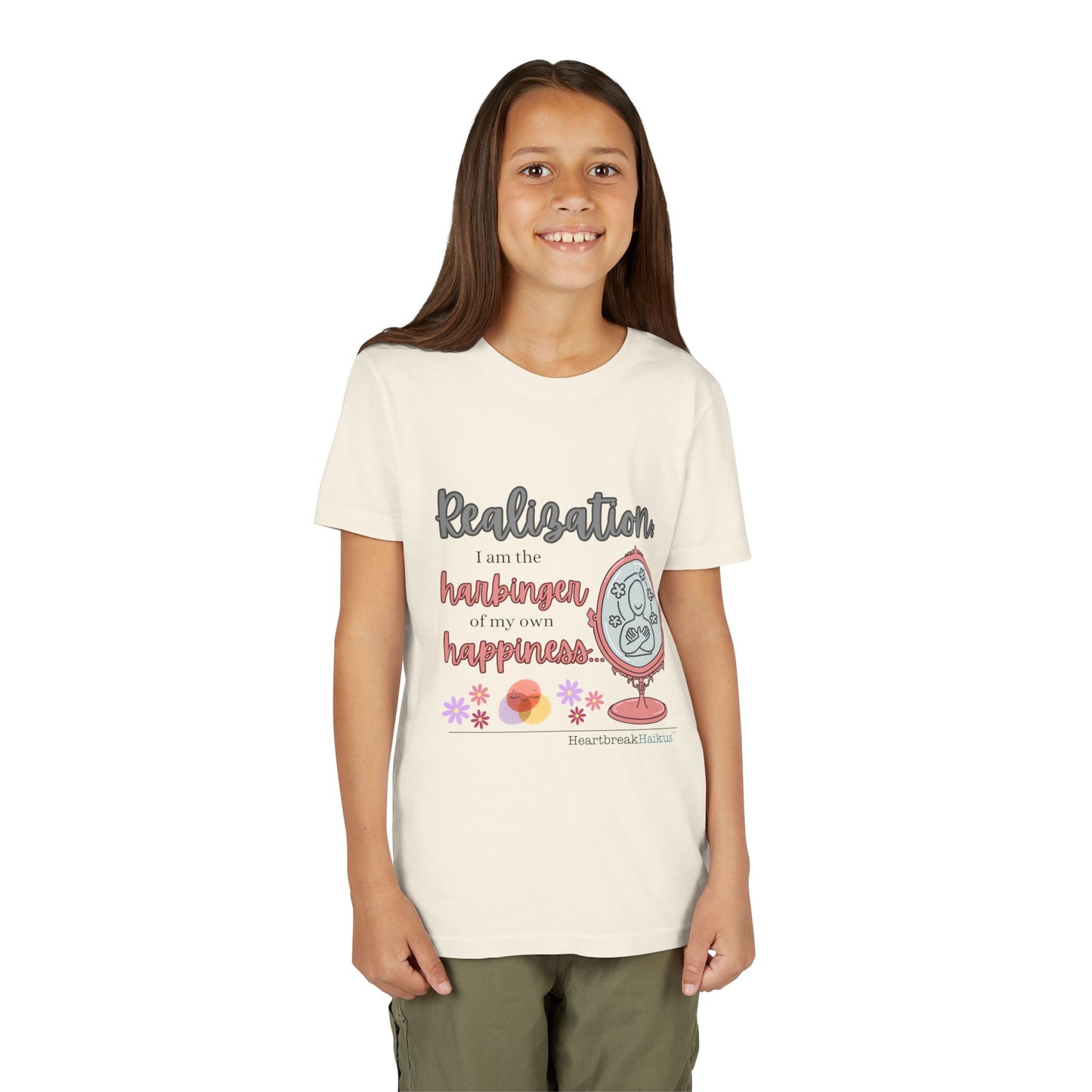 Harbinger of Happiness Haiku - Youth Medium-Weight Happiness Tee