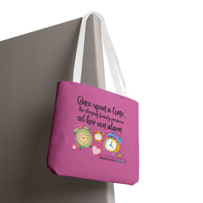 Sleeping Beauty's Alarm - Tote Bag (Dual-sided print) in Candy Pink