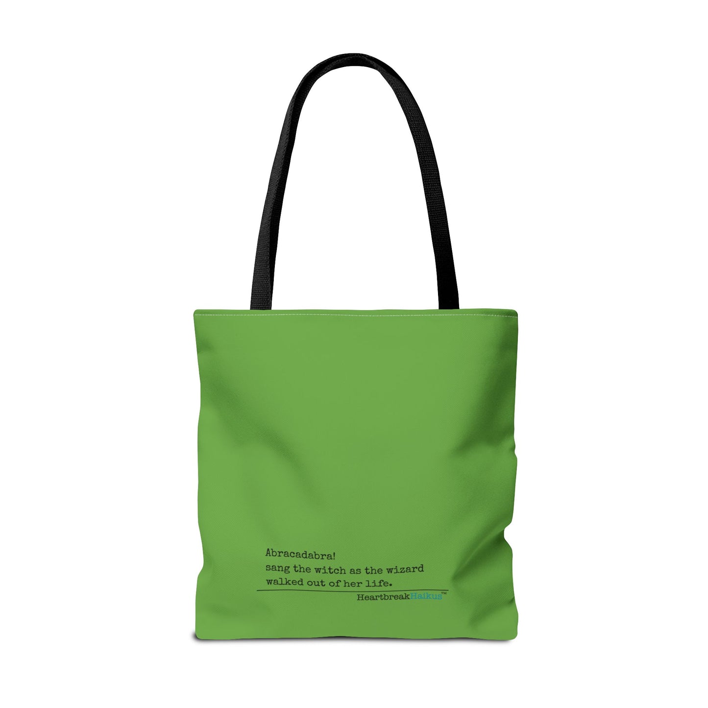 Abracadabra Sang the Witch Haiku - Tote Bag (Dual-sided print in Avocado Green)