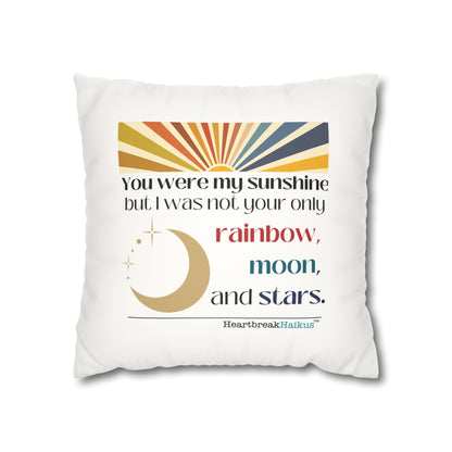 You Were My Sunshine Haiku - Faux Suede Square Pillowcase