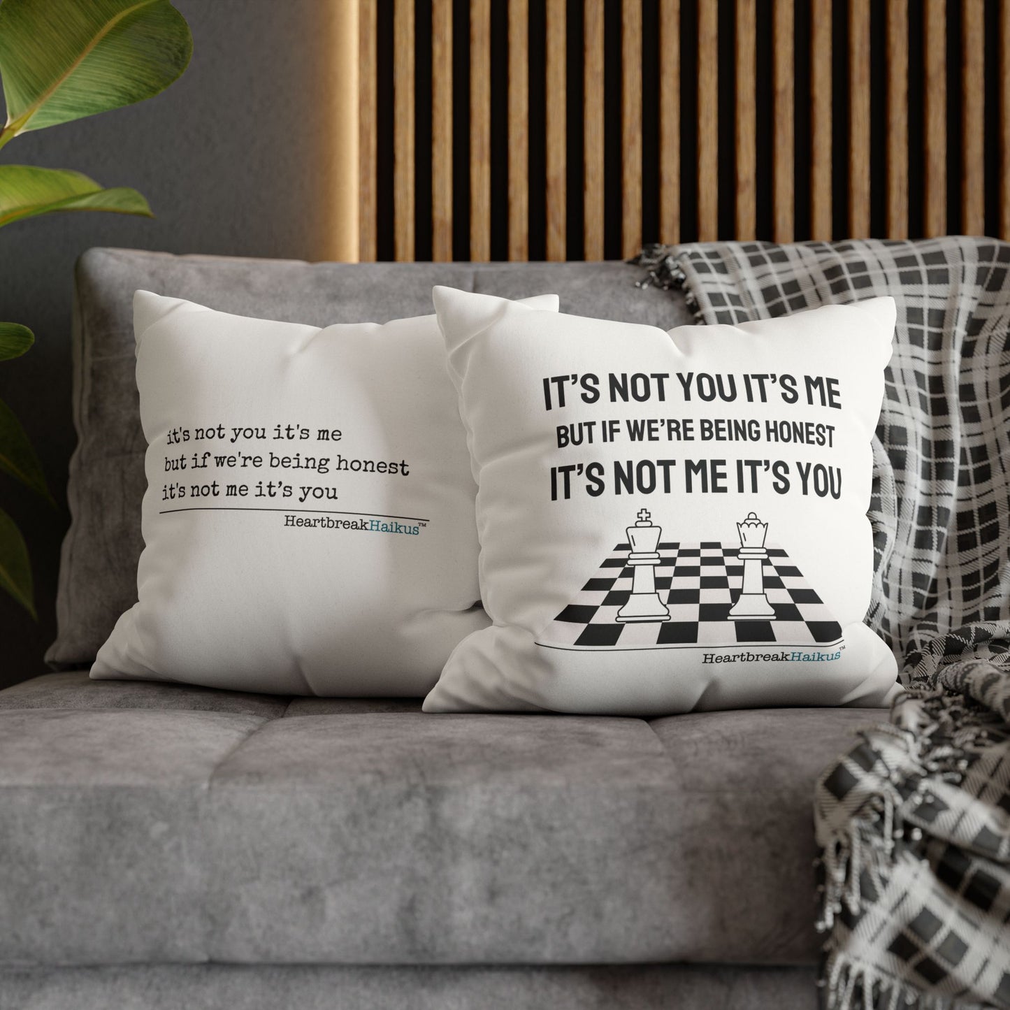 "It's not you/me...." Faux Suede Square Pillowcase