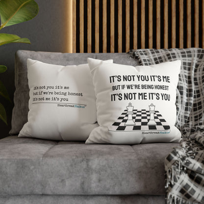 "It's not you/me...." Faux Suede Square Pillowcase
