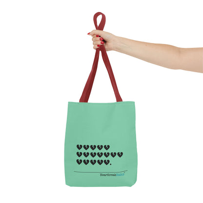 "Hieroglyph Heartbreak Haiku" Tote Bag (in Spearmint)