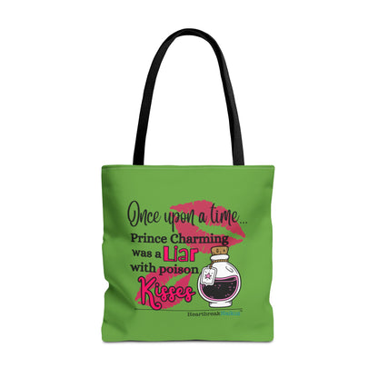 Prince Charming's Poison Kisses Haiku - Tote Bag (Dual-sided print in Wicked Green)