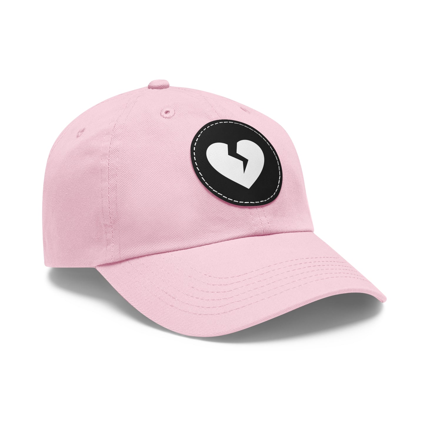Solo Heart (White Heart) - Leather Patch, Casual Hat (Only Hearts Collection)