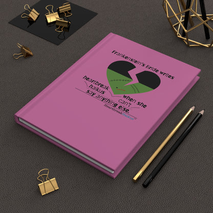 Frankenstein's Bride Writes Heartbreak Haikus - Hardcover Journal (in Candy Pink)