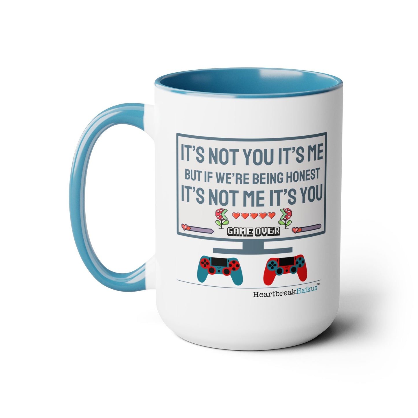 It's not you/me Two-Tone, Coffee Mug, 15oz - Dual-Sided Printing (Gamer Edition)