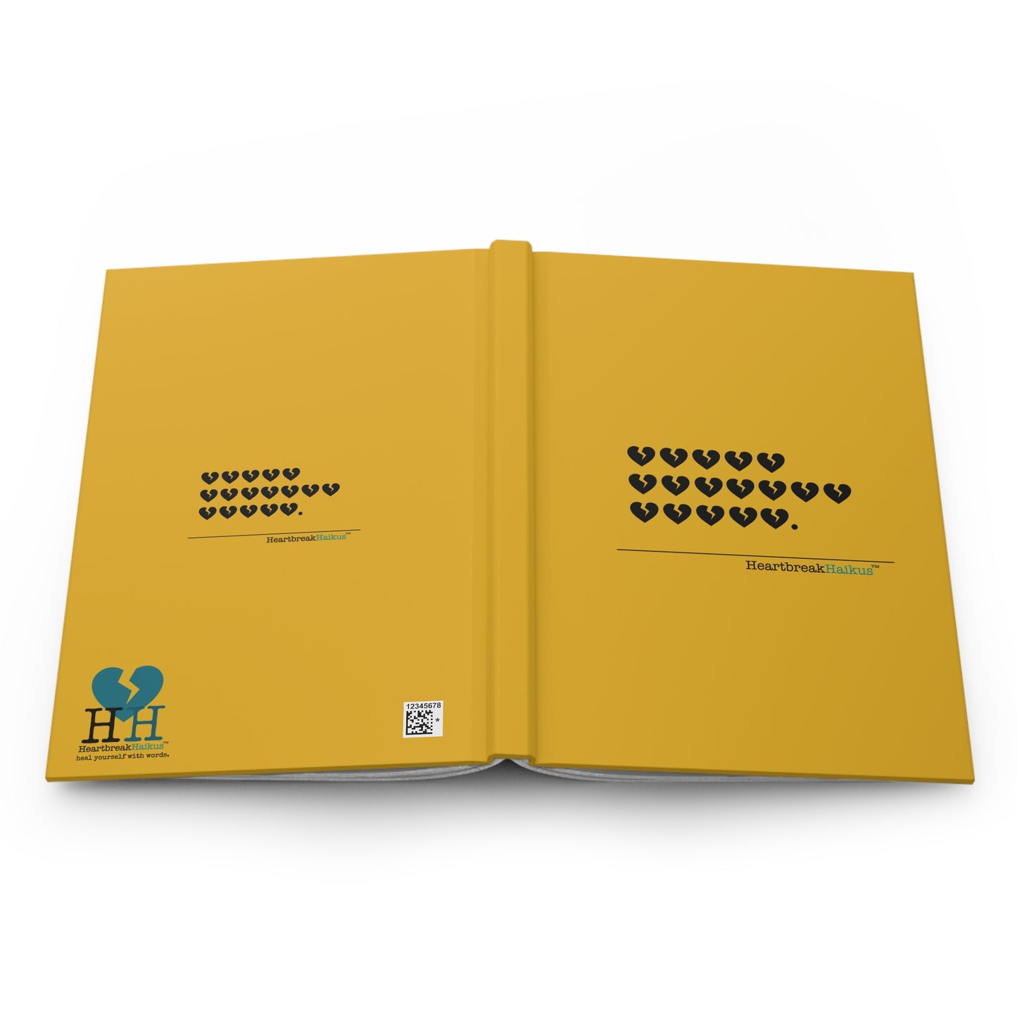 Hieroglyph Heartbreak Haiku - Hardcover Journal Design in Sunflower Yellow