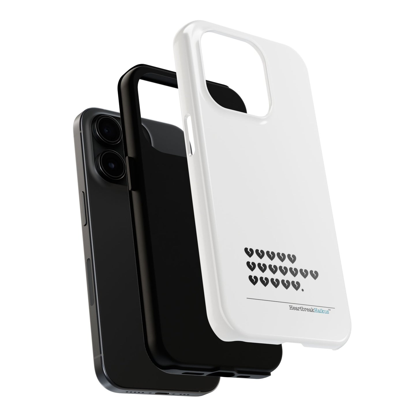 Hieroglyph Heartbreak Haiku Tough Phone Cases (white)