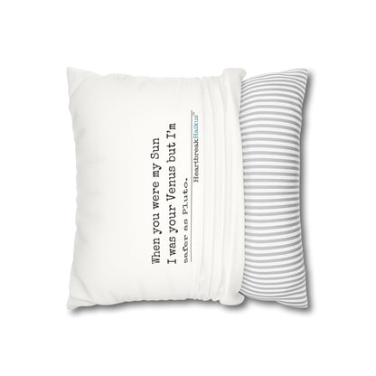 Safer as Pluto Haiku - Faux Suede Square Pillowcase