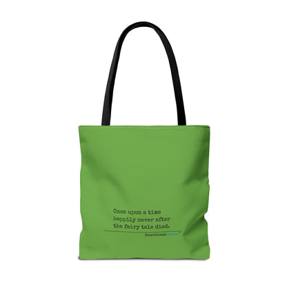The Fairy Tale Died Haiku - Tote Bag (Dual-sided print in Wicked Green)