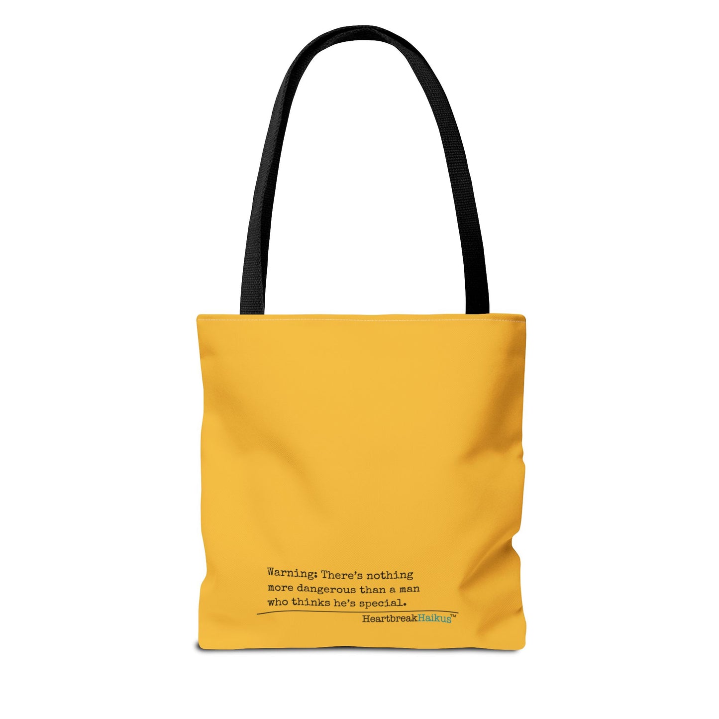 Warning: Dangerous Special Man Haiku Tote Bag (dual-sided design in Yellow Gold)