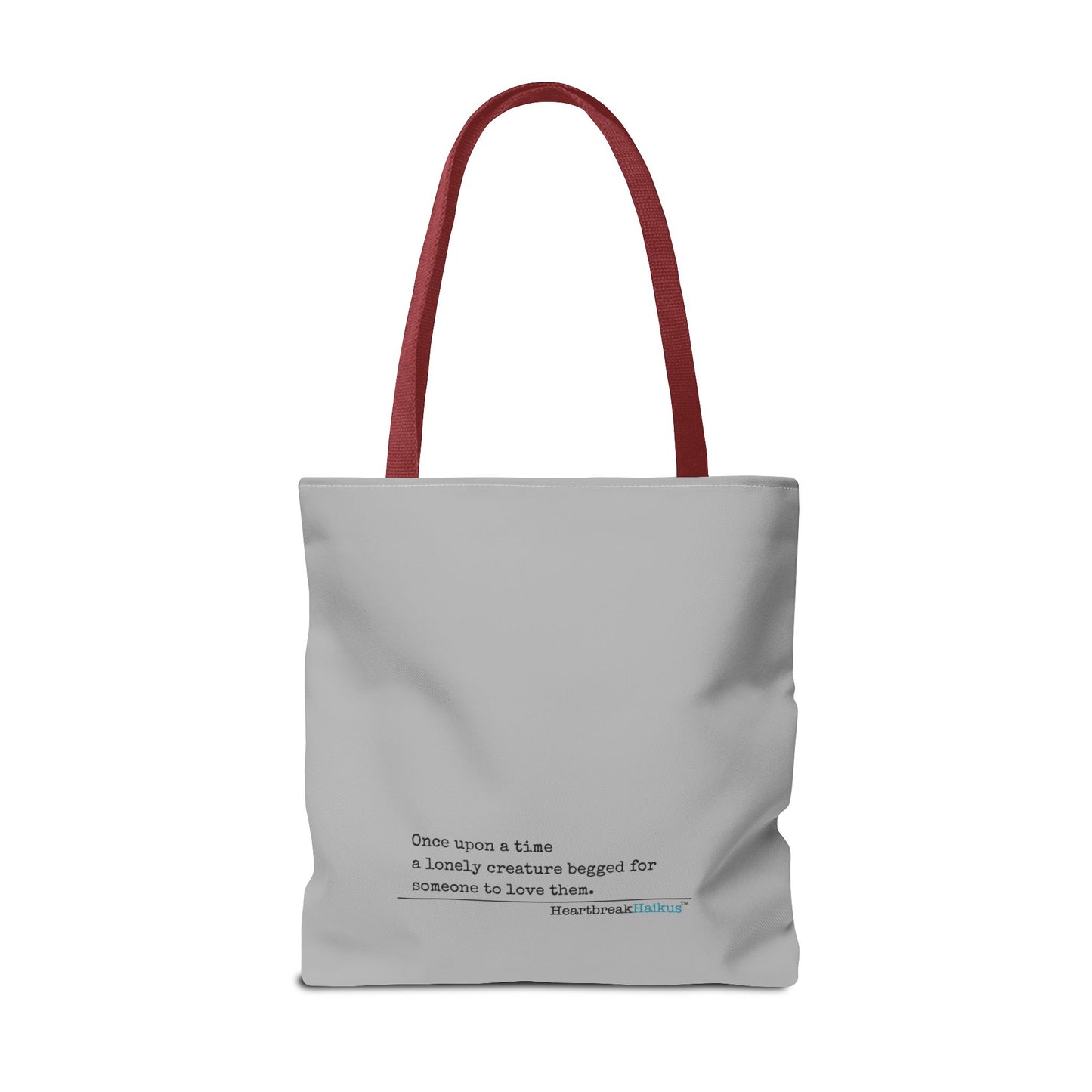 A Lonely Creature Begged Frankenstein Haiku - Tote Bag (Dual-sided print in light grey)