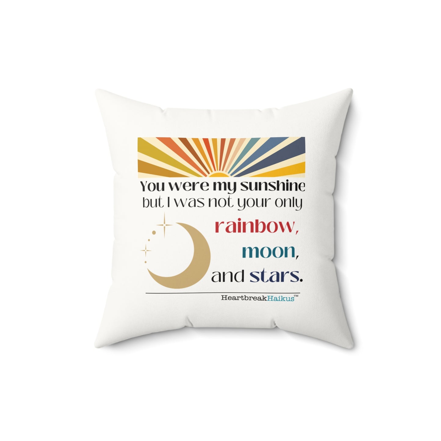 You Were My Sunshine Haiku - Faux Suede Square Pillow