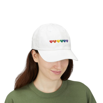 Only Hearts Collection - Embroidered Classic Adjustable Cap (Rainbow Heartbreak Collection)