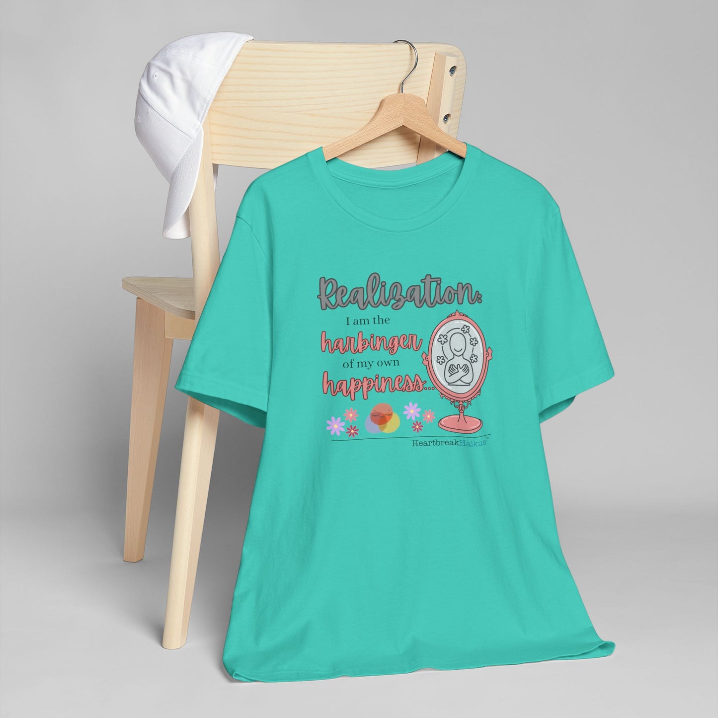 Harbinger of Happiness Haiku - Lightweight Jersey T-Shirt