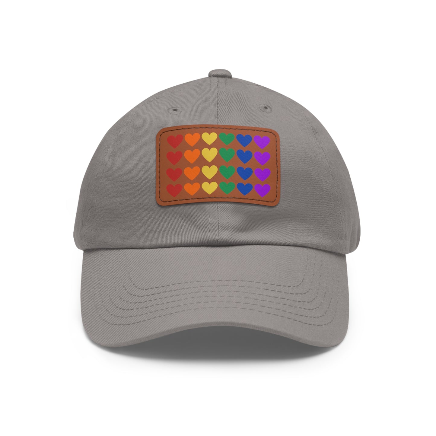 Rainbow Hearts - Adjustable Baseball Cap (4-Rows Design)