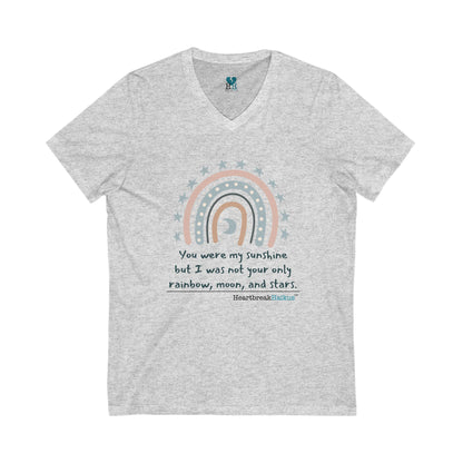 You Were My Sunshine Haiku - Unisex Jersey Short Sleeve V-Neck Tee