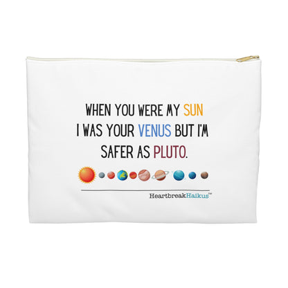 Safer as Pluto Haiku - Travel Accessory Pouch (2 sizes)