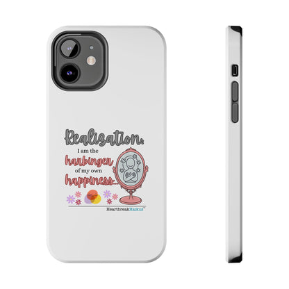 Harbinger of Happiness Tough Phone Cases (white), iPhone 11-16 or Samsung Galaxy S21-S24