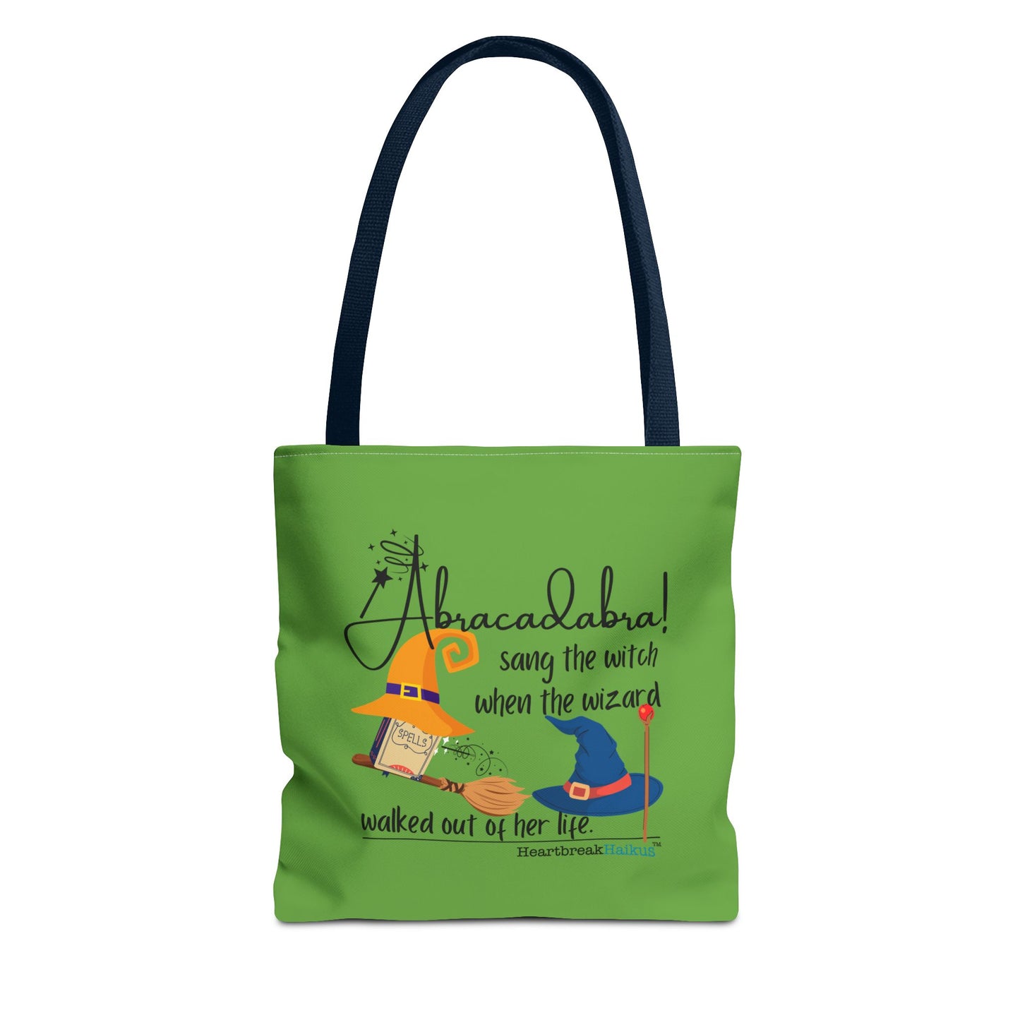 Abracadabra Sang the Witch Haiku - Tote Bag (Dual-sided print in Avocado Green)
