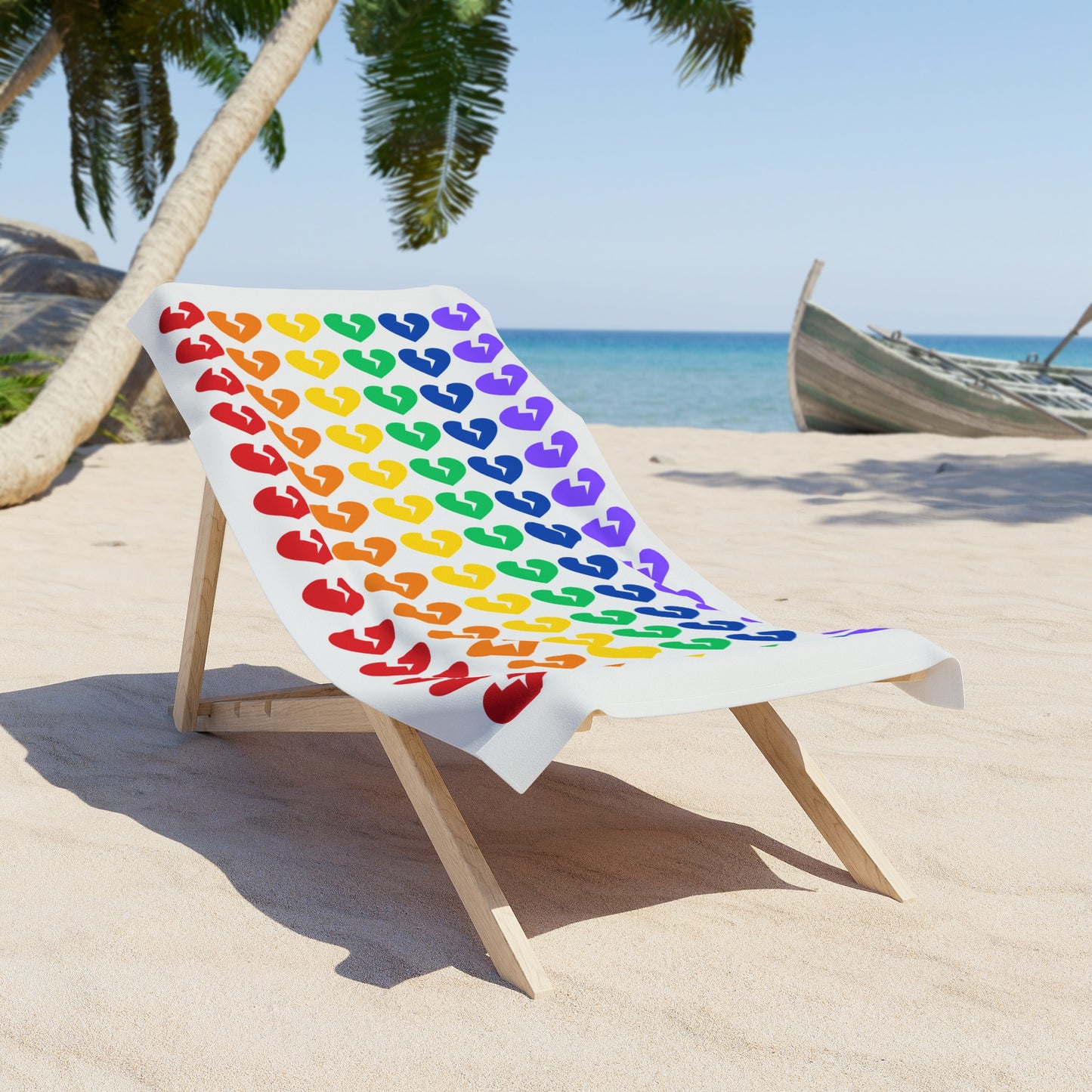 Only Hearts - Vibrant Beach Towel (Rainbow Heartbreak Collection)