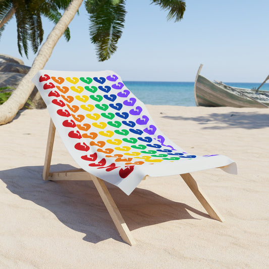 Only Hearts - Vibrant Beach Towel (Rainbow Heartbreak Collection)