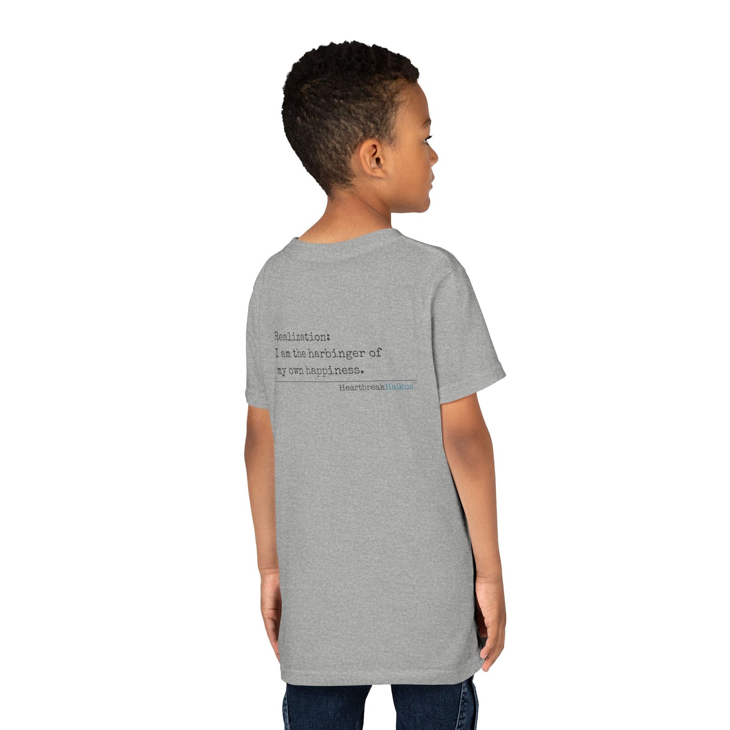 Harbinger of Happiness Haiku - Youth Medium-Weight Happiness Tee